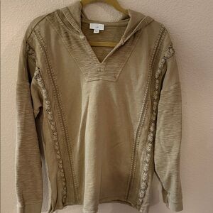 J. Jill Textured Tan Knit Top